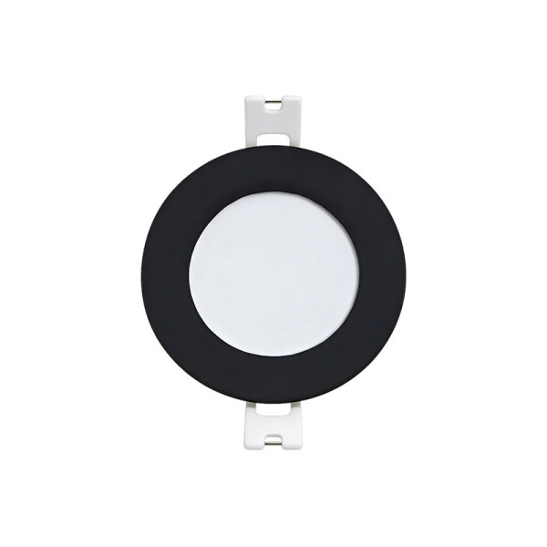 XLED 3W 4000K black Ugradni okrugli LED panel plasticni,330lm,90.5*28mm,IP20, crni