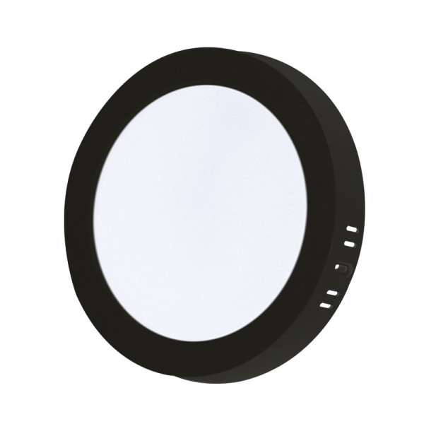 XLED 24W 4000K black Nadgradni okrugli LED panel plasticni,2640Lm,φ290*31mm,Ra80,IP20 crn