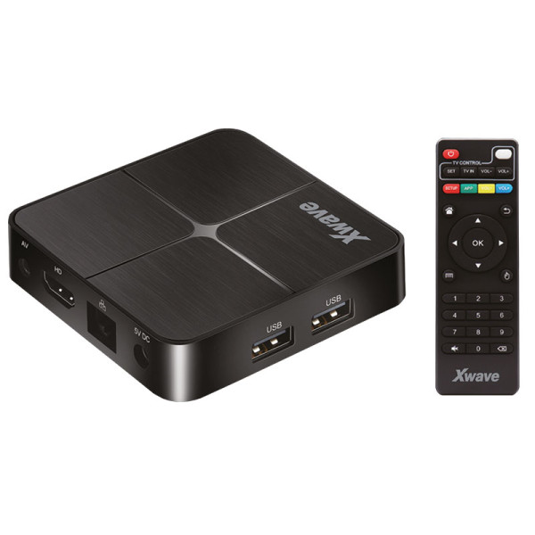 Xwave TV BOX X1 Smart TV 4K/Android10/2GB/16GB/QuadCore/HDMi/RJ45/Wifi/USB/AUX/2xUSB