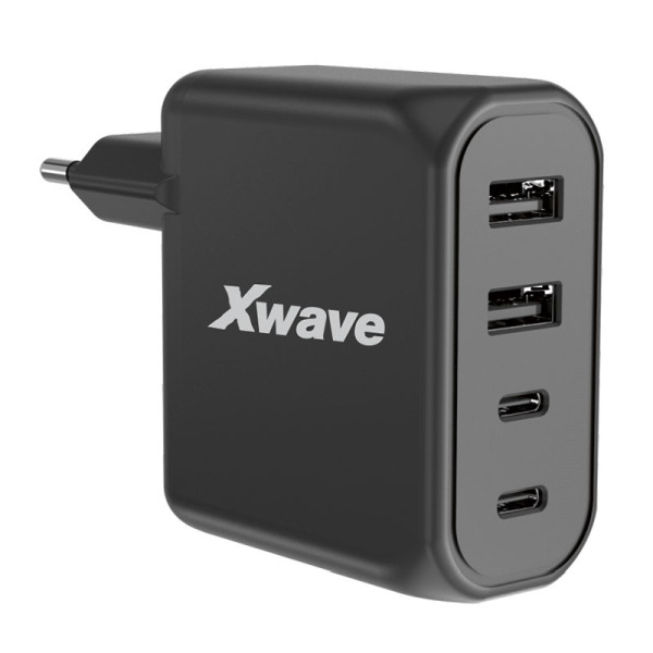Xwave GaN100-2A2C  GaN ultra-brzi punjač 100w, 2USB-A + 2USB-C, za mobilne tablete Crni