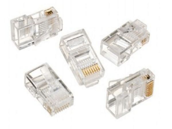 LC-8P8C-001/100 Modular plug RJ45  8P8C 30u CAT5 UTP gold plated,100 u pakovanju / CENA PO PAKOVANJU