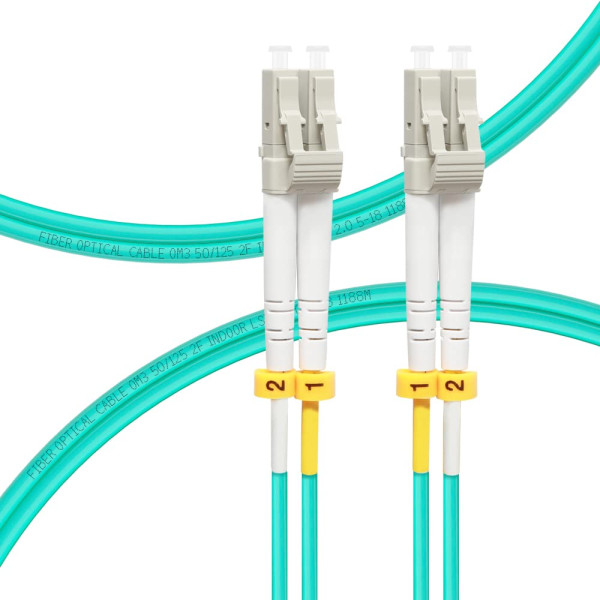 FO LC/UPC - LC/UPC MM 2M OM3 DX LSZH Aqua 2.0mm