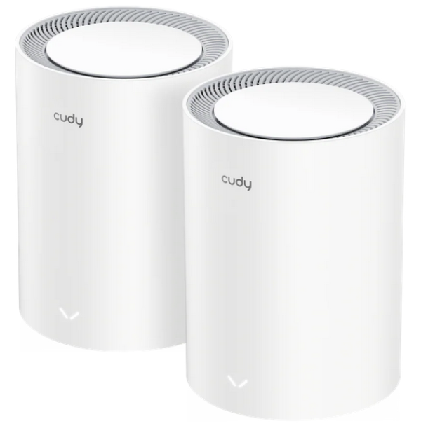 Cudy M3000 2-Pack,AX3000 2.5G Mesh Wi-Fi 6 System White,4-Stream Dual-Band, 2402 Mbps + 574 Mbps