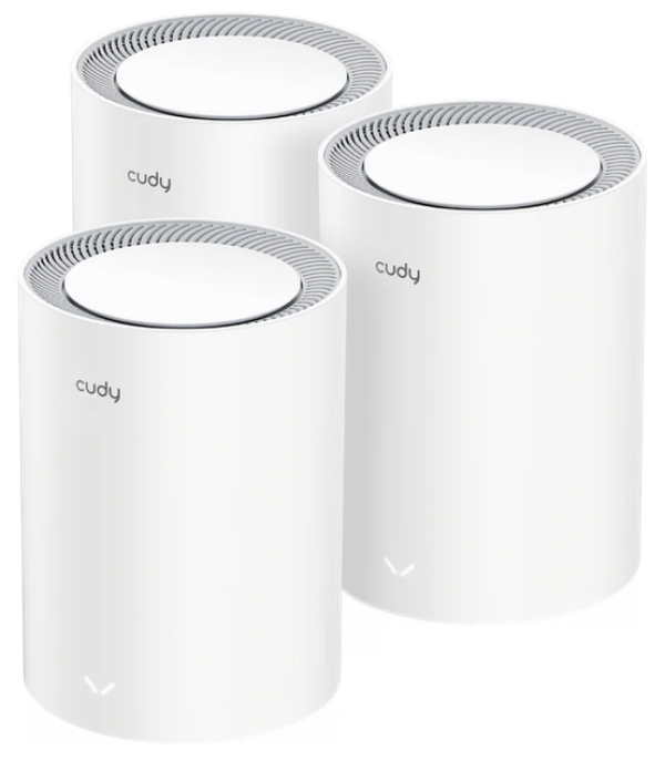 Cudy M3000 3-pack2.0,AX3000 2.5G Mesh Wi-Fi 6 System White, 4-Stream Dual-Band,2402 Mbps + 574 Mbps