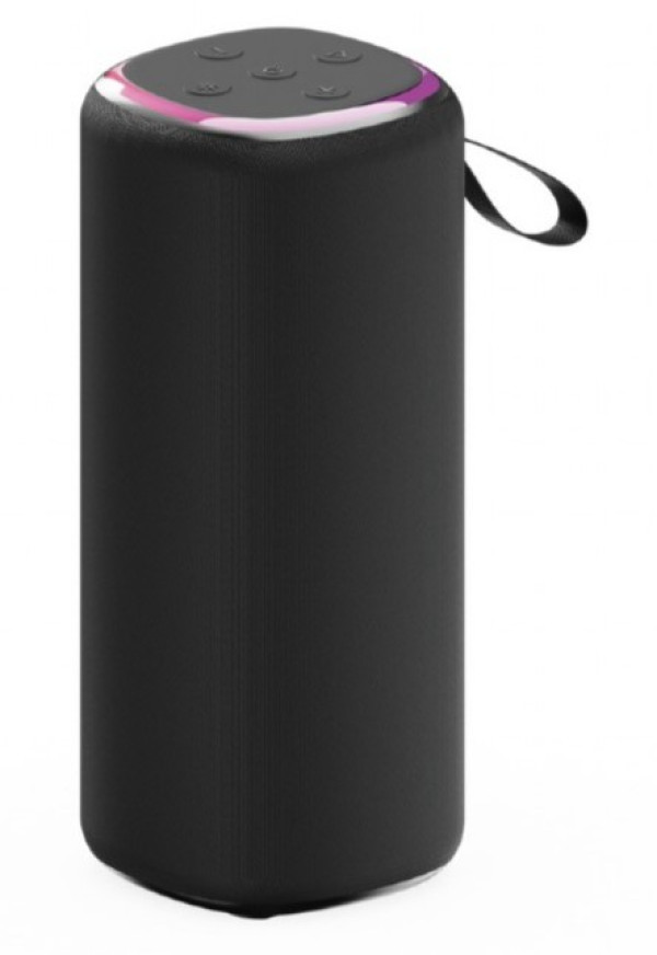 SPK-BT-LED-08L Gembird Portable Bluetooth LED speaker, 10W, BT, FM, USB, Handsfree, Black