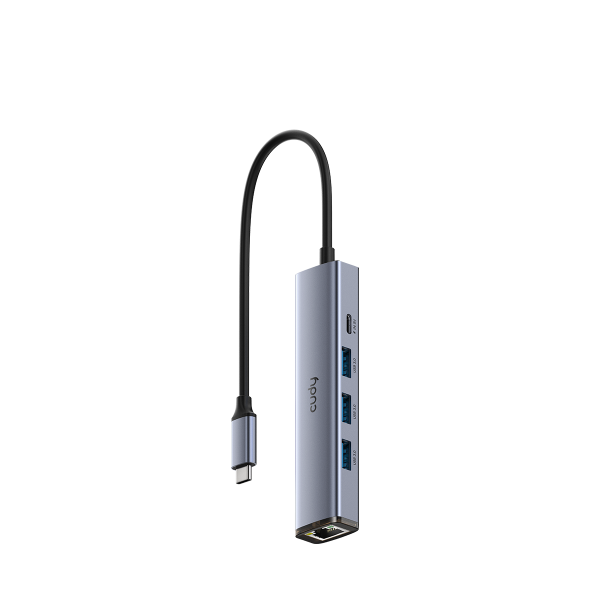 Cudy UH605 TYPE-C HUB with three USB-A ports and Gigabit network adapter